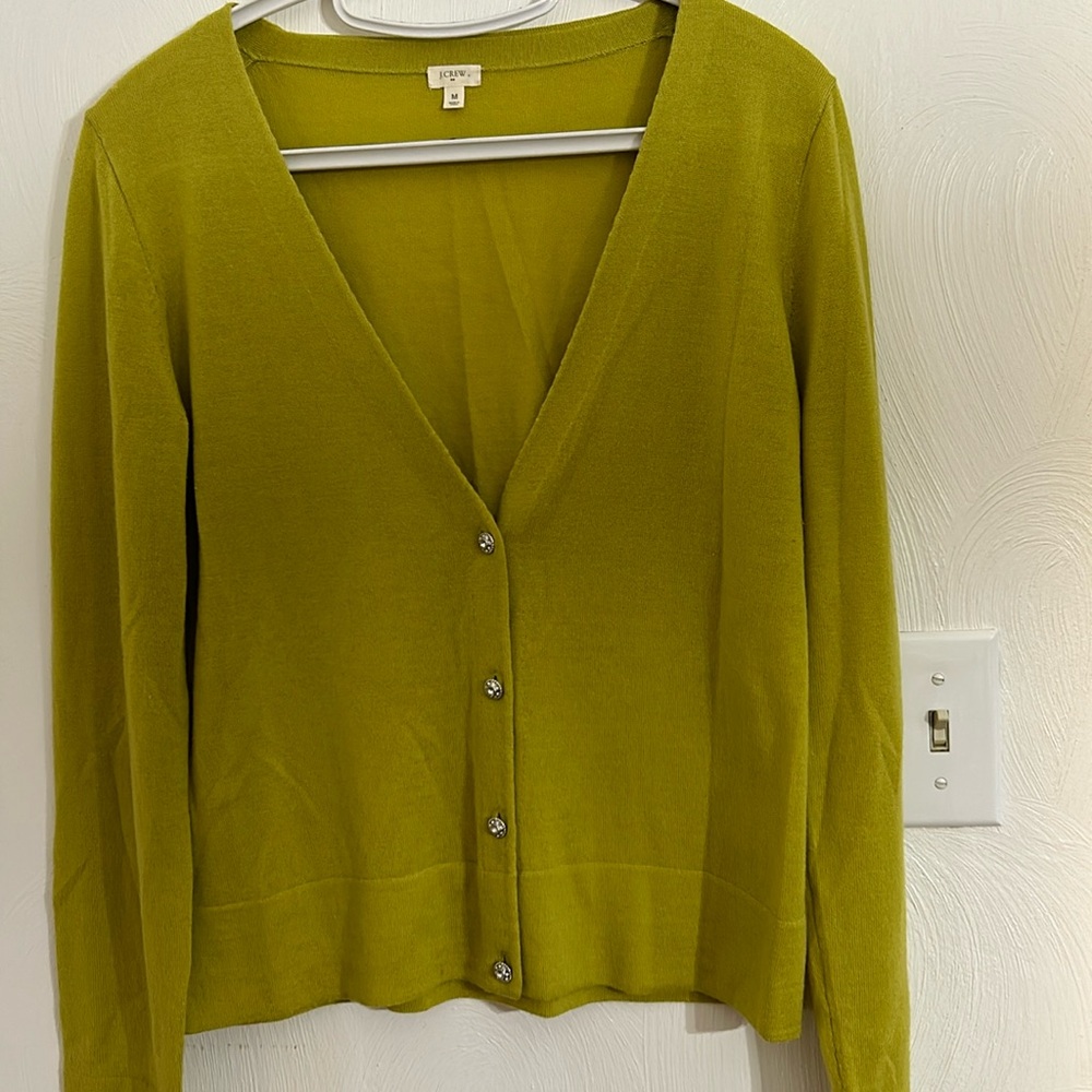 JCREW/ green Cardigan Sweater Size M